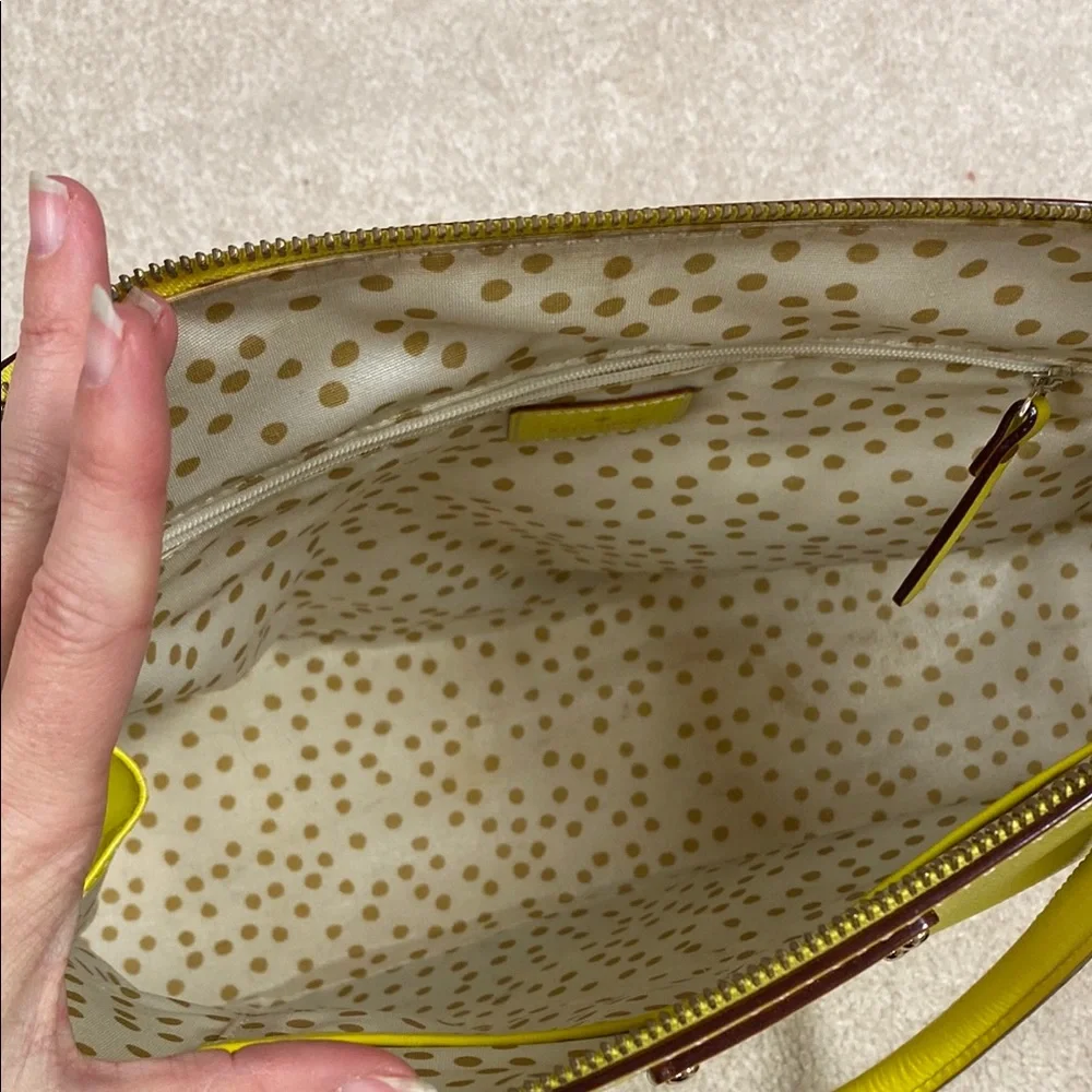 Kate spade Yellow Women's Bag with Polka Dot interior lining - Picture 3 of 8